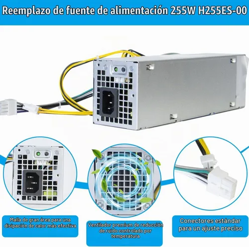 Vista 4 de Reemplazo de la fuente de alimentación L255AS-0 de 255W para Dell Optiplex