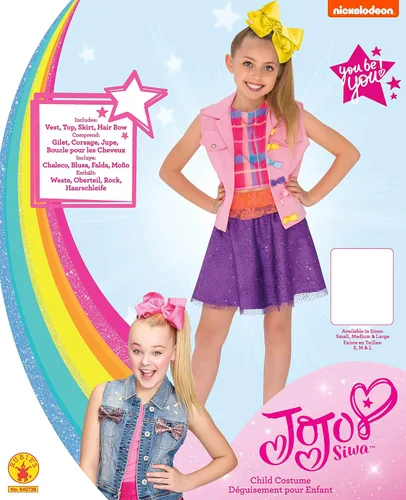 Vista 3 de Rubies Disfraz de Jojo Siwa del video musical Boomerang , M, Multicolor
