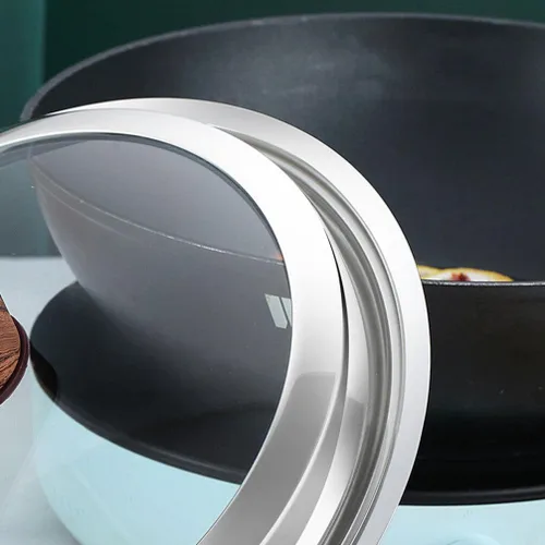 Vista 2 de Luxshiny Tapas de repuesto para utensilios de cocina, cubierta universal para ollas de vidrio para freír