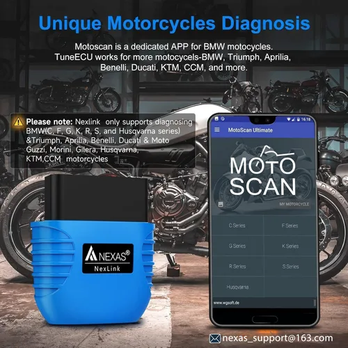 Vista 6 de NEXAS NexLink - Escáner OBD2 Bluetooth 5.0, inalámbrico compatible con aplicaciones de terceros, lector de código universal para automóviles