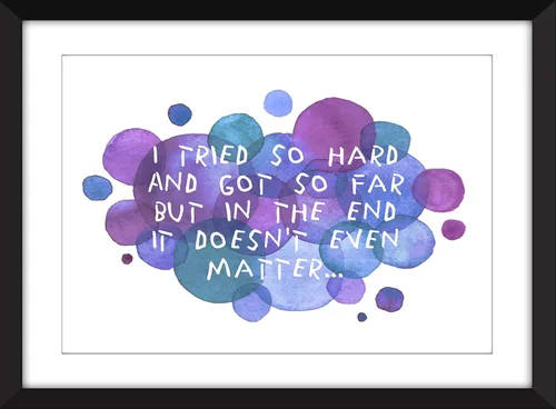 Vista 3 de In the End Lyrics - Unframed Print