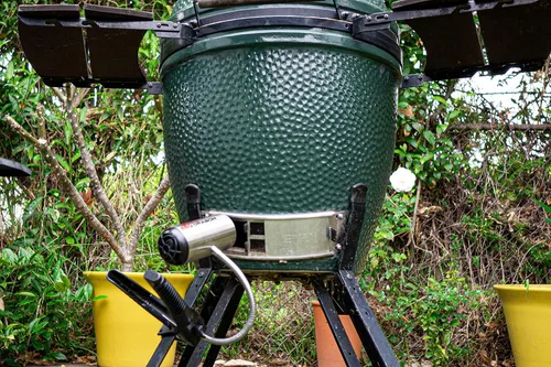 Vista 6 de Ventilador de carbón BBQ Dragon - Ventilador de parrilla inalámbrico para acampar, chimenea y parrillas - Ventilador de aire BBQ resistente