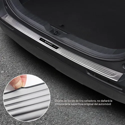 Vista 4 de Protector de parachoques trasero para Toyota RAV4 2023 2024 2025, cubierta protectora del umbral de la puerta del maletero, protector de placa