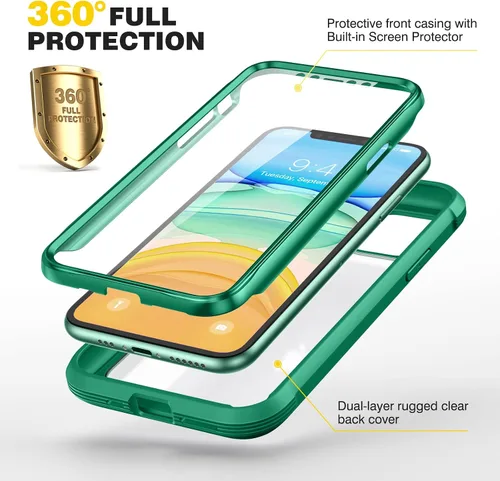 Vista 761 de DIACLARA - Funda transparente compatible con iPhone XR 6.1 pulgadas 2018