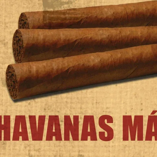 Vista 8 de Póster de viaje con diseño de puros cubanos en lienzo, diseño vintage de niña Pinup con medias de red, para viaje: Habanas Mas Fino