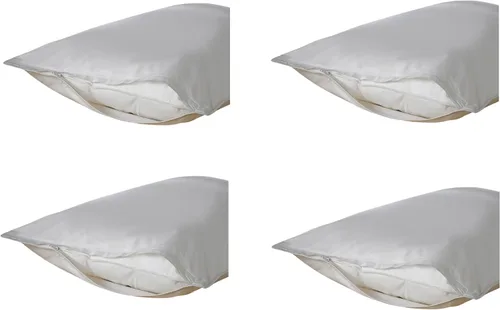 Vista 3 de Dependable Industries - Juego de 4 fundas de almohada de vinilo con cremallera, protectores impermeables de 20 x 29 pulgadas, ideales para el hogar