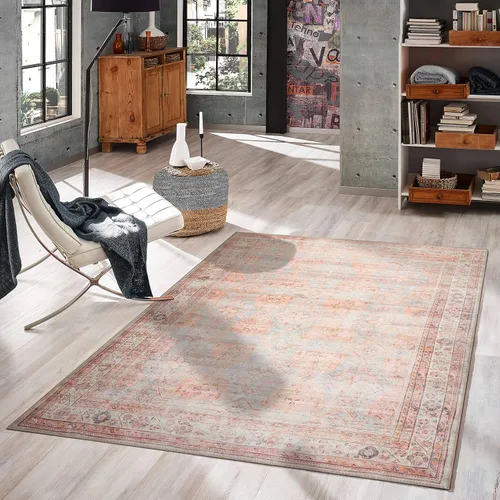 Vista 371 de GLN Rugs Traditional Collection - Alfombra de felpilla lavable a máquina, tradicional lavable, antideslizante, alfombra de felpilla de pelo corto