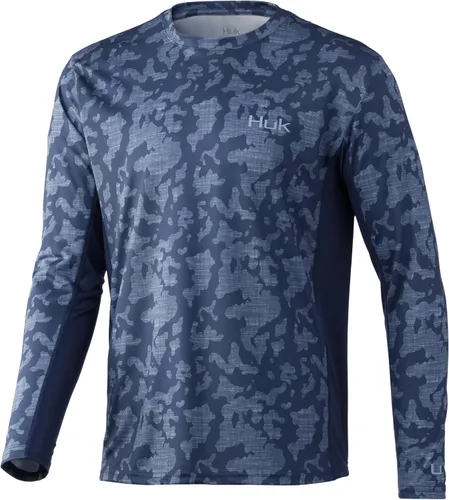 Vista 51 de HUK Camisa de manga larga Icon X para hombre, camisa de pesca de alto rendimiento Azul celeste