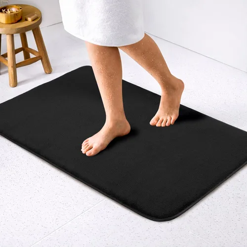 Vista 38 de American Soft Linen - Alfombra de baño antideslizante, 100% de algodón, 17 x 24 pulgadas, alfombras de baño lavables, tapetes peludos, color beige