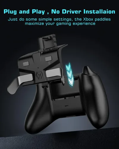 Vista 2 de AOLION - Paletas de control para controlador Xbox Series S X, paletas AOLION Xbox con función de memoria2 botones traseros de metal de programación