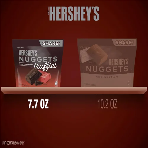 Vista 7 de HERSHEY'S NUGGETS Trufas de chocolate oscuro, paquete de caramelos compartidos, 7.7 onzas