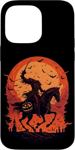 Vista 21 de Halloween Scary Pumpkin Headless Horseman Case for iPhone 17