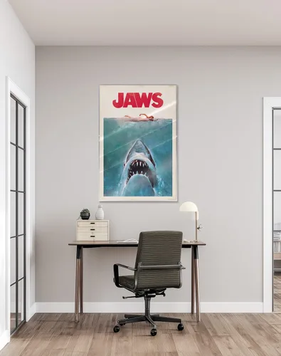 Vista 6 de Jaws - Póster de película (estilo regular, retro, vintage, tamaño: 24 x 36 pulgadas) (póster laminado)