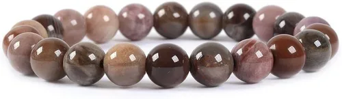 Vista 28 de Brazalete Justinstones de piedras semipreciosas, gemas de 8 mm, redondas, elástico, de 7 pulgadas, unisex Ojo de tigre azul de grado A