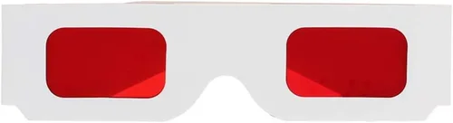 Vista 3 de Othmro 10 gafas duraderas estilo 3D 3D, gafas de visión 3D, gafas de juego de películas 3D, gafas 3D rojo-rojas, marco de cartón, lente de resina 10