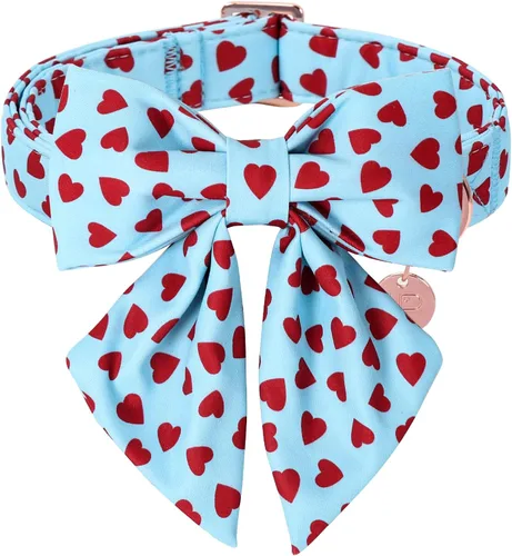 Vista 30 de Collar patriótico para perro con pajarita, collar de perro con lazo del 4 de julio, collar de bandera estadounidense para cachorros, machos