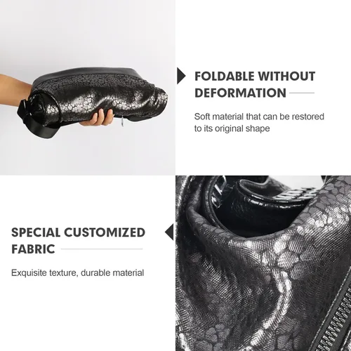 Vista 5 de kalopar Hobo Bags for Women,Large Shoulder Tote Bag for Women,Shiny Leather Trendy Purse with Zipper.