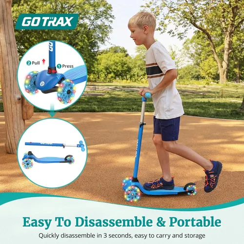 Vista 4 de Gotrax KS1 Kids Kick Scooter, 3 Wheels for Boys & Girls 2-8, Gifts