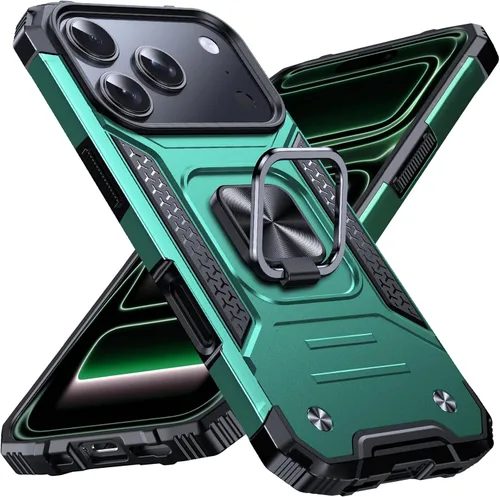 Vista 26 de Anqrp Funda resistente para iPhone 6/7/8/SE/SE2 con soporte de anillo mejorado y agarre, grado militar, a prueba de golpes, resistente y robusta