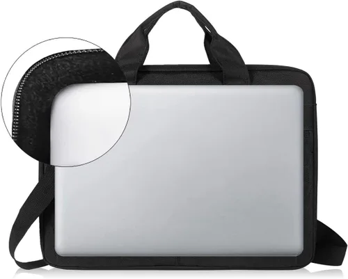 Vista 4 de LANDICI Bolsa para Laptop Funda de Transporte de 15.6 Pulgadas con Correa para el Hombro, Funda Delgada Impermeable para Computadora Compatible