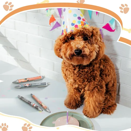Vista 7 de Chuangdi 48 bolígrafos de perro lindos para escribir divertidos bolígrafos retráctiles Kawaii de tinta negra, punta fina, suave, regalo