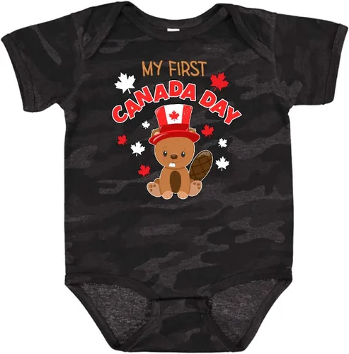 Vista 6 de inktastic My First Canada Day Baby Bodysuit