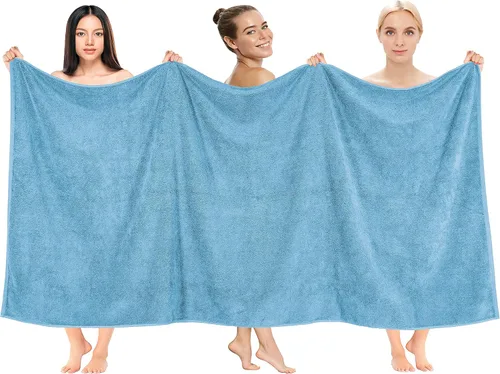 Vista 37 de Cotton Paradise Juego de 6 toallas, 100% algodón suave y absorbente turco para baño, 2 toallas de baño, 2 toallas de mano, 2 toallitas, juego