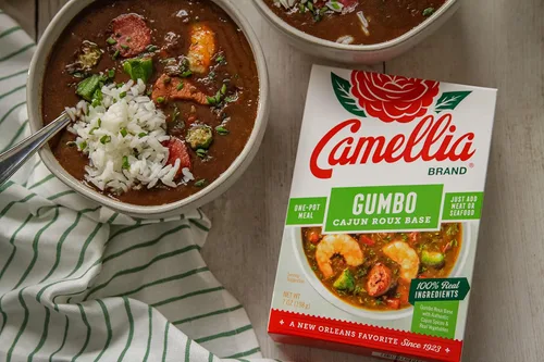 Vista 2 de Camellia Brand Base Gumbo Cajun Roux, sabor auténtico de Luisiana (paquete de 4)