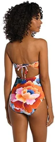 Vista 2 de La Blanca Bañador Bandeau de una pieza para mujer