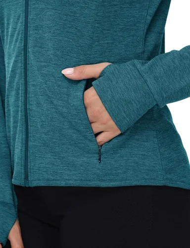 Vista 78 de TBMPOY Chaquetas con capucha y protección solar UPF 50+ para mujer, ligeras, de manga larga, para senderismo, exteriores, con cremallera completa