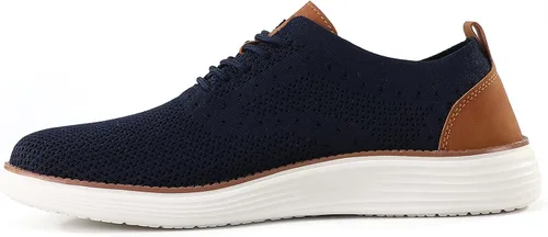 Vista 9 de VILOCY - Tenis de vestir informales para hombre, zapatos oxford cómodos de malla transpirable