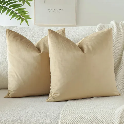 Vista 13 de OTOSTAR - Fundas de almohada decorativas de 16 x 16 pulgadas, fundas de cojín de terciopelo suave, fundas cuadradas para sofá, cama, sofá del hogar