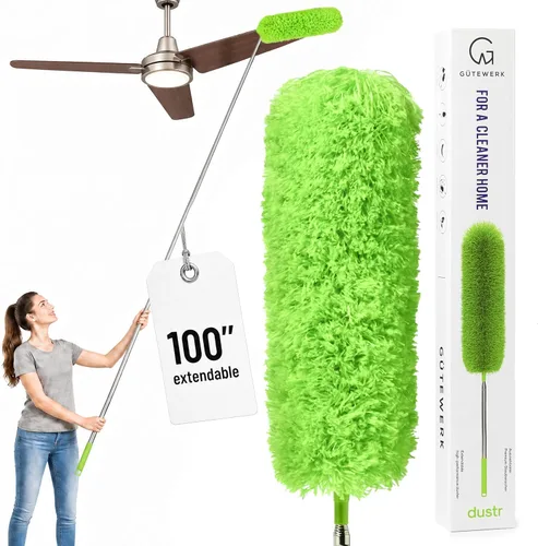 Vista 9 de Gütewerk - Plumero de telaraña con poste de extensión de 100 pulgadas Gris