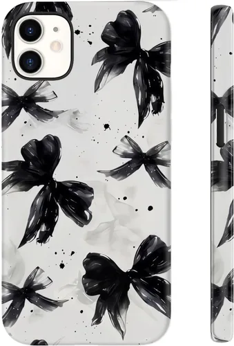 Vista 80 de Funda para iPhone 12 Mini, compatible con carga inalámbrica, protección de doble capa con elegante diseño de flores silvestres, silicona suave +