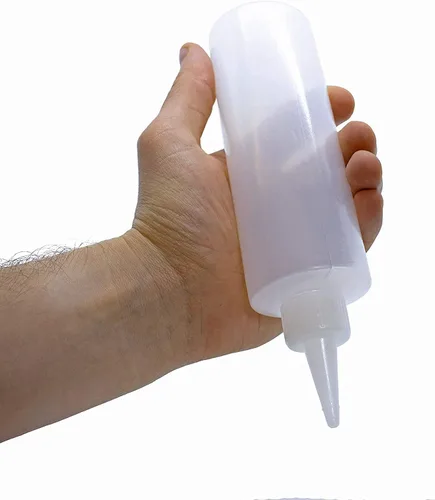 Vista 5 de BRIGHTFROM Botellas exprimibles para condimentos, 8 onzas, tapa superior roja, a prueba de fugas, para salsa de tomate, mostaza, jarabe, salsas