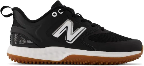 Vista 8 de New Balance Zapatos de sóftbol Fresh Foam Velo V3 para mujer, NegroBlanco, 6.5