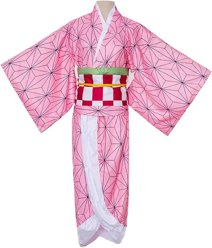 Vista 2 de Disfraz de anime Kamado Nezuukoo para cosplay kimono juego de rol para fiesta de Halloween con bambú