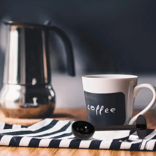 Vista 6 de Cuchara medidora de café expreso de 0.35 oz, cuchara de café de plástico para café molido, té y sal con parte inferior prensada, 5.9 x 1.9 pulgadas