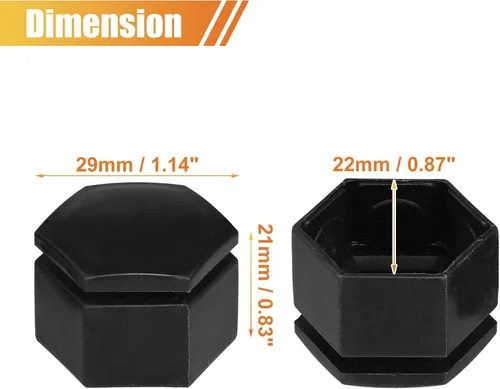 Vista 5 de uxcell 20 piezas de cubiertas para tuercas de rueda para Land Rover Range Rover Sport 2006-2013 para Buick Regal 2015-2017, cubiertas para tuercas
