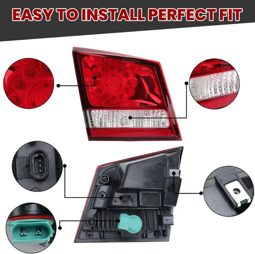 Vista 3 de Luz trasera LED interior lámpara de parada indicador de freno luz de advertencia para Dodge Journey 2011 2012 2013 2014 2015 2016 2017 2018 2019