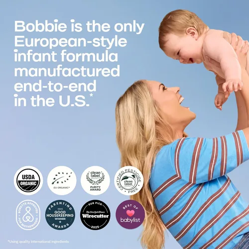 Vista 8 de Bobbie Fórmula orgánica para bebés, polvo a base de leche, 24 onzas
