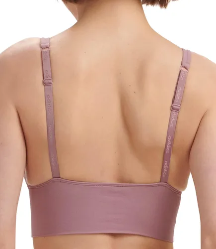 Vista 2 de adidas Brasier micro elástico para mujer, comodidad y apoyo sin costuras