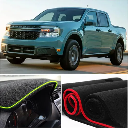 Vista 4 de Cubierta de tapete para salpicadero, consola central interior personalizada compatible con Ford Maverick Truck XL XLT Lariat 2022 2023 2024