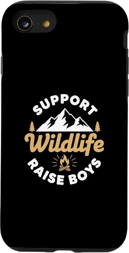 Vista 18 de Parent Support Wildlife Raise Boys - Mom Dad Outdoors Case for iPhone 16