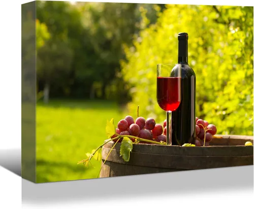 Vista 39 de Denozer - Lienzo decorativo para cocina, diseño de vino tinto (16.0 x 12.0 in)