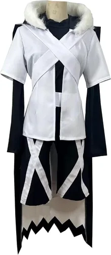 Vista 4 de Disfraz de anime para cosplay sin capa blanca, pantalones, uniforme para hombre, traje de Halloween
