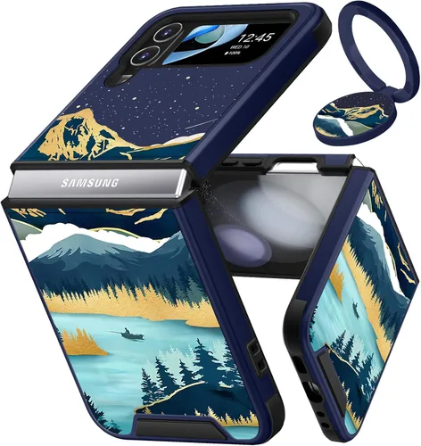 Vista 54 de Funermei para Samsung Galaxy Z Flip 4 Funda - Funda de Teléfono Bonita para Mujeres y Niñas con Mariposas Bonita Estética Femenina Diseño
