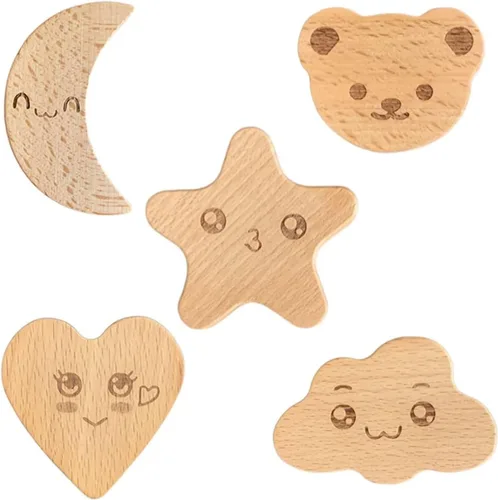 Vista 8 de 12 Set Wood Animal Furniture Knobs Decorative Wood Dresser Knobs with Screws Dresser Pulls Wood Marine Woodland Animals Knobs Cabinet Knobs Nursery