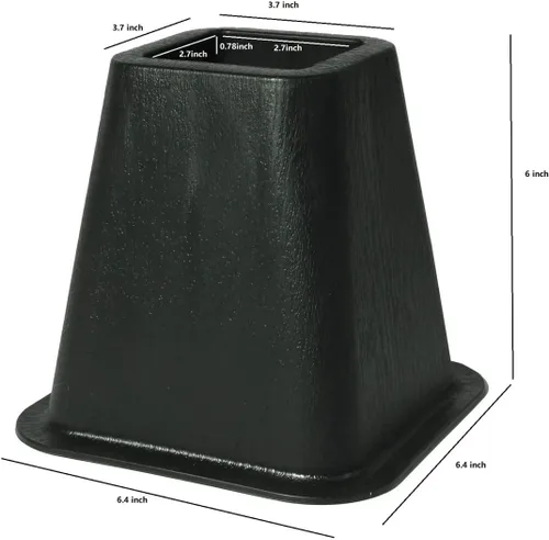 Vista 6 de J&V TEXTILES Elevadores para muebles de cama, elevadores resistentes de 6 pulgadas para sofá y mesa, soporta hasta 1,300 libras
