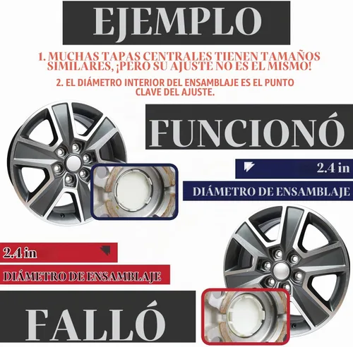 Vista 6 de KitsPro - Tapas centrales de 2.15 pulgadas para aros, compatibles con tapas centrales para aros de Ford (6M21 1003 AA) para aros de Edge Escape